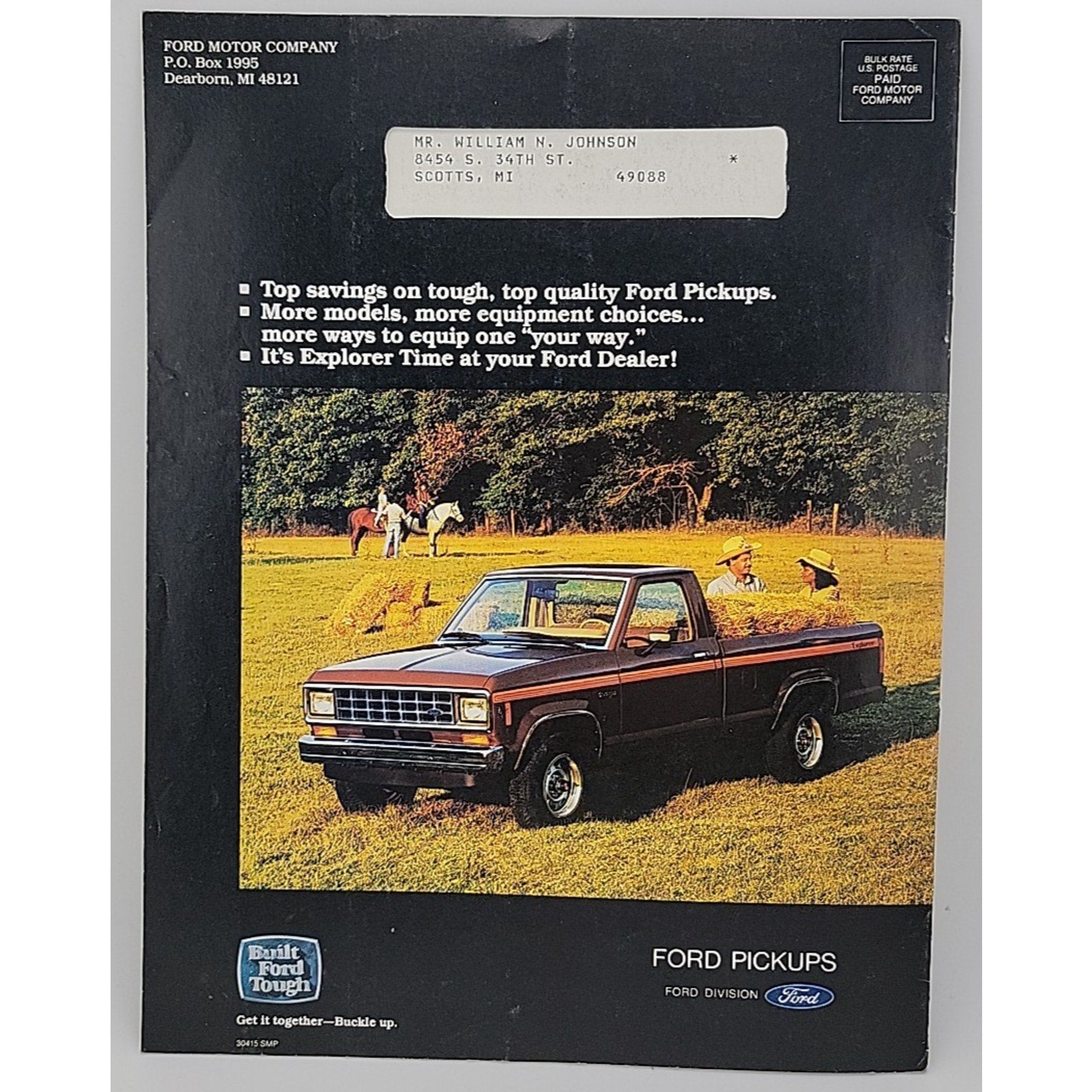 1984 Ford It's Explorer Time Sales Brochure Salesman Dealership Catalog