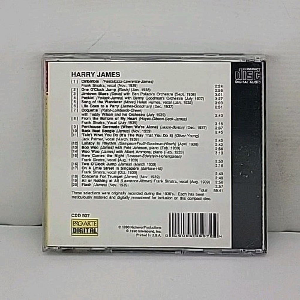 Two O'Clock Jump by Harry James (CD, Pro-Arte Records)
