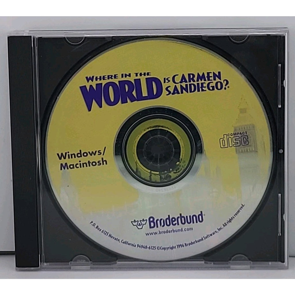 PC-CD ROM (1996) - Where In The World Is Carmen Sandiego? *Disc Only*