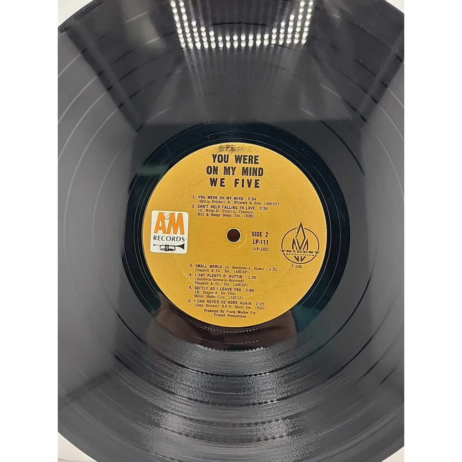 We Five LP Vinyl You Were on my Mind 1965 Record Album
