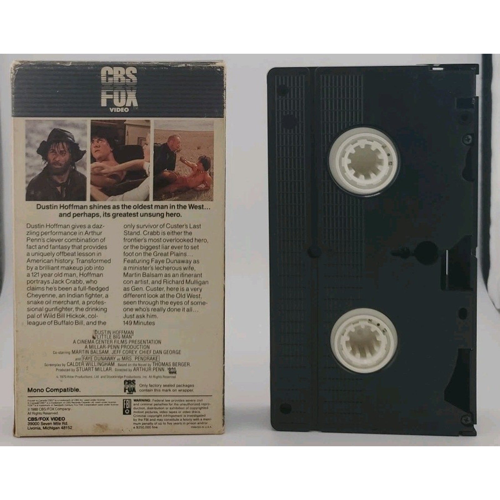 Little Big Man VHS Dustin Hoffman CBS Fox 1988