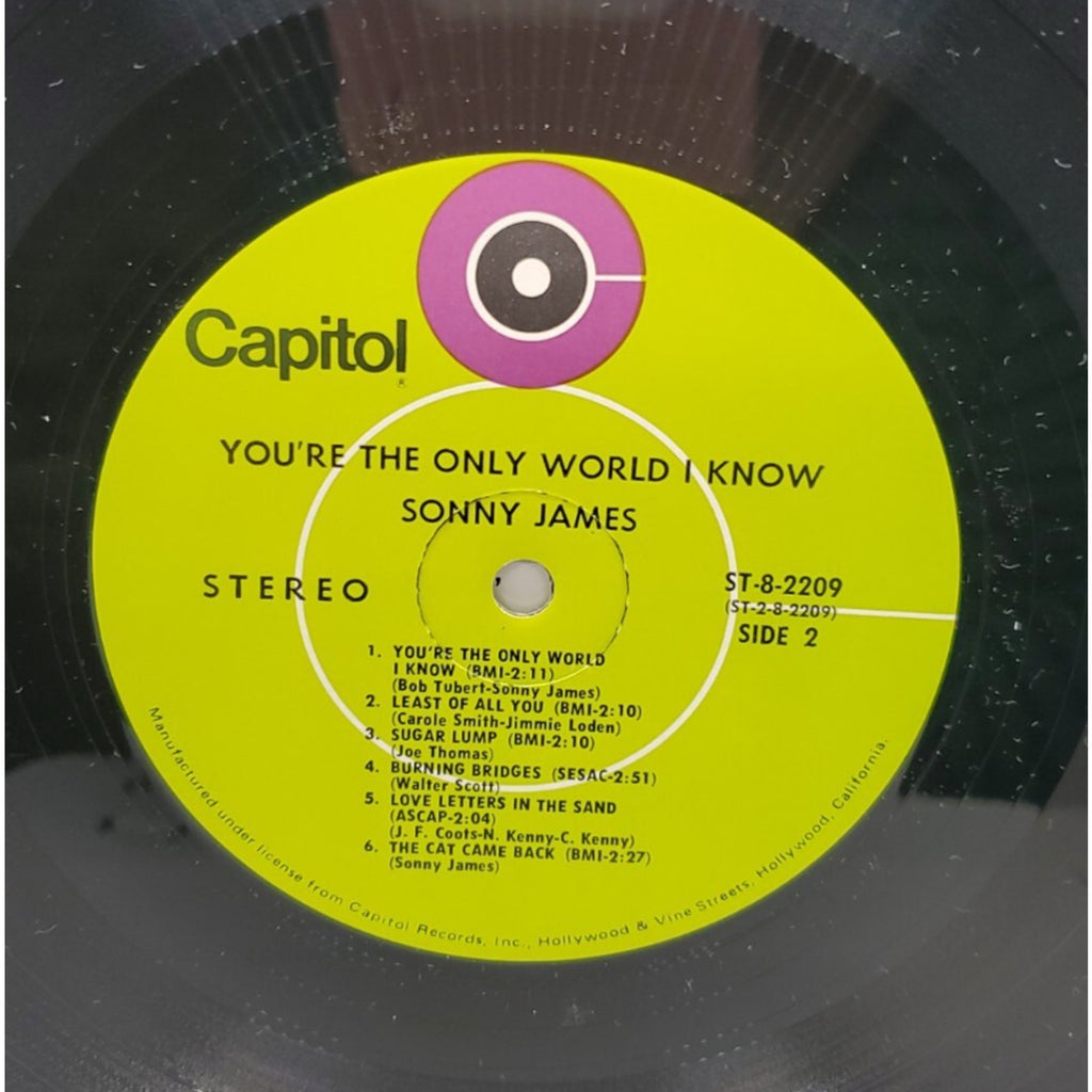 SONNY JAMES You're The Only World I Know 12" Vinyl Record Album LP Original