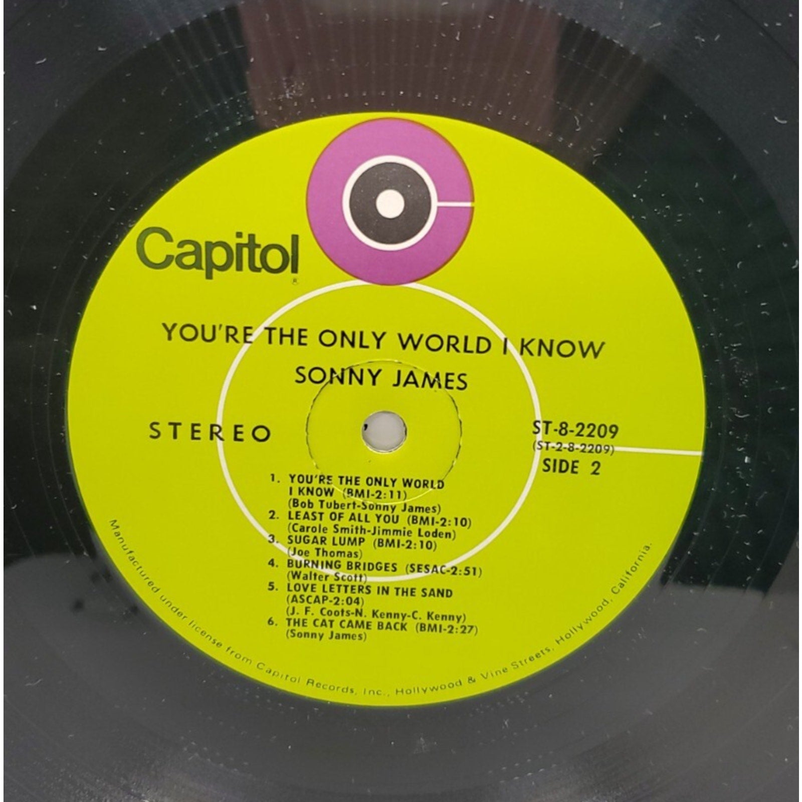 SONNY JAMES You're The Only World I Know 12" Vinyl Record Album LP Original