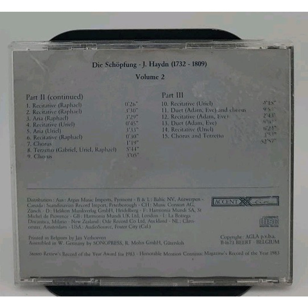 Joseph Haydn Die Schoepfung Schopfung CD Volume 2 1983