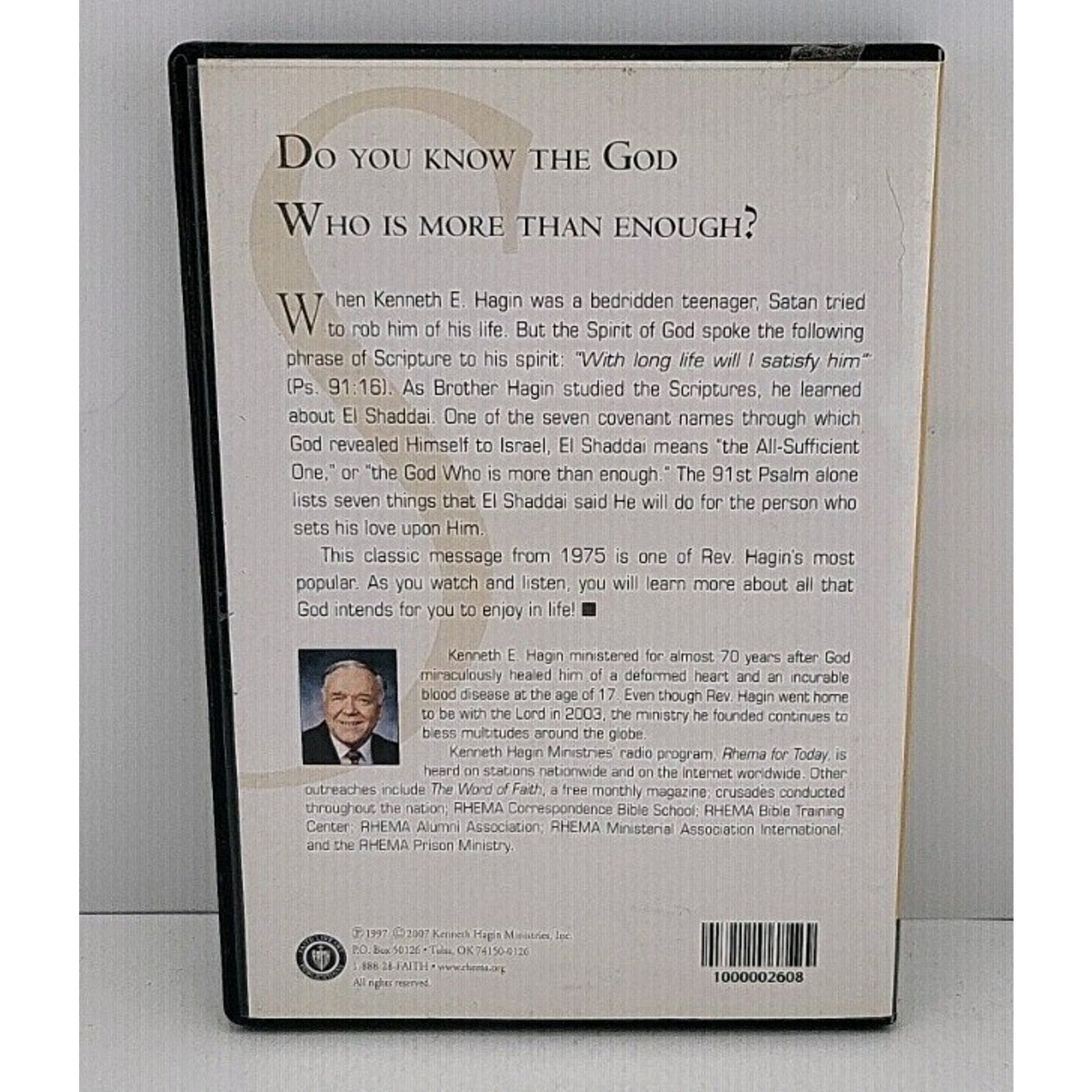El Shaddai The God Who Is More Than Enough - Kenneth E. Hagin DVD