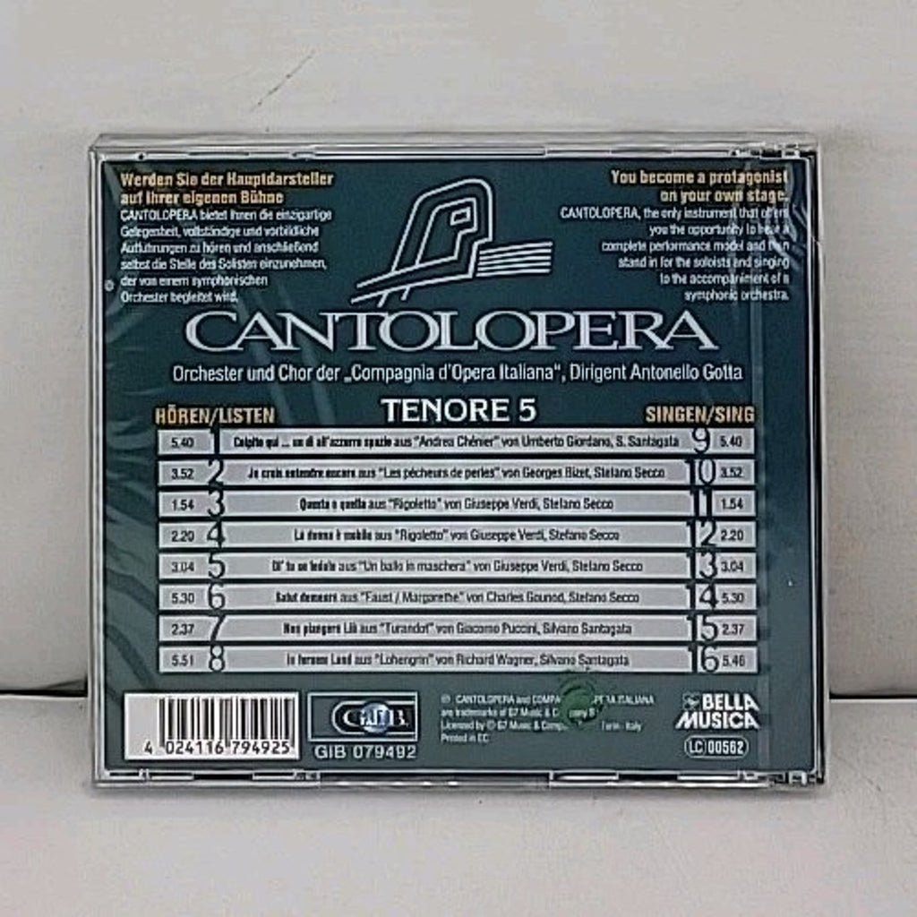 Cantolopera Tenore 5 Oper Zum Mitsingen-102 *Brand New*