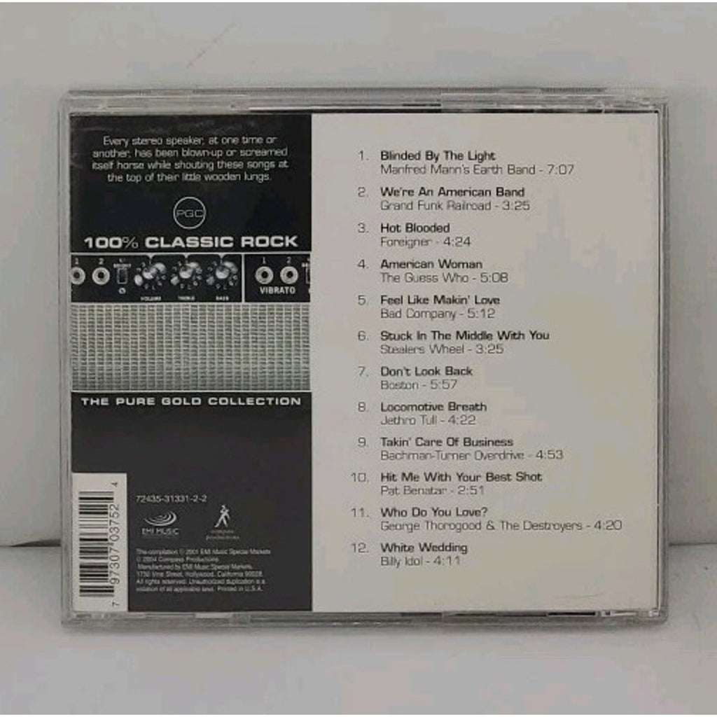 100% Classic Rock CD Pure Gold Hits Various Artists