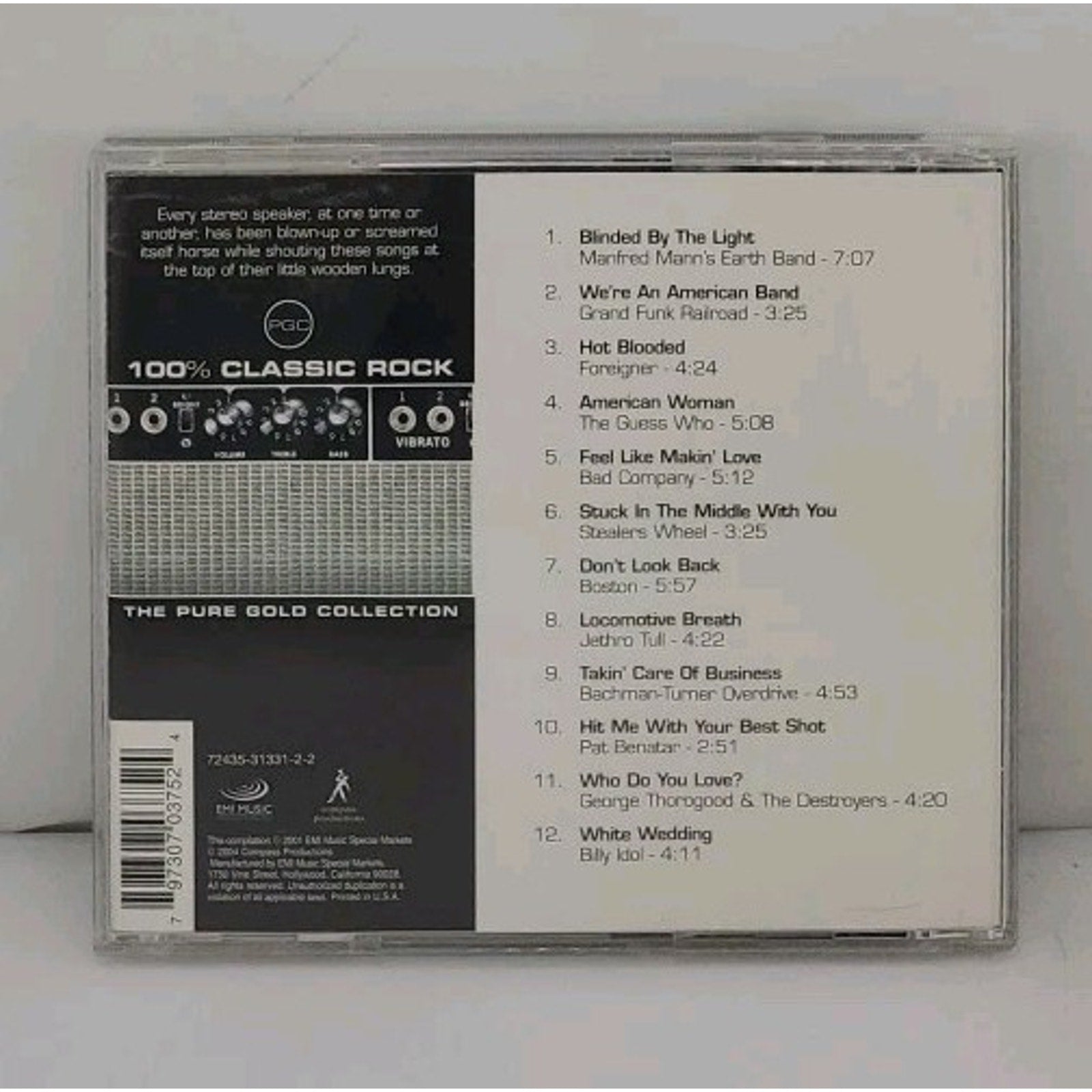 100% Classic Rock CD Pure Gold Hits Various Artists