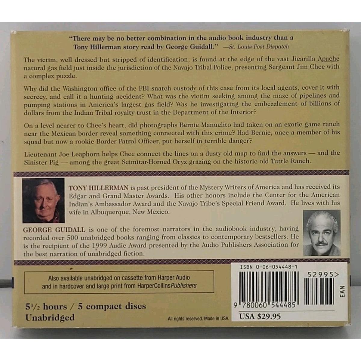 Sinister Pig by Tony Hillerman (2003, Audio, Other)