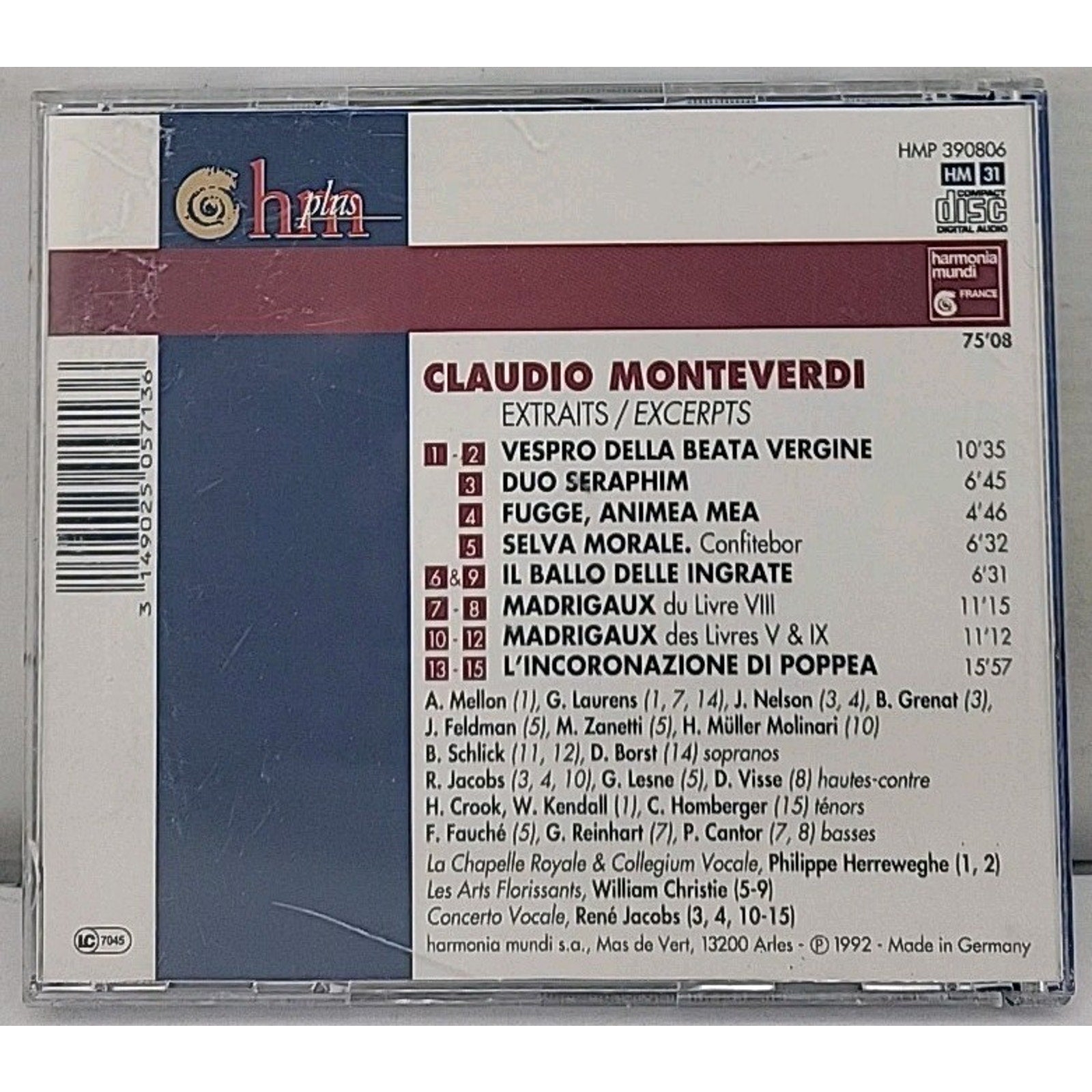 Great Baroque Masters : Monteverdi - Excerpts - CD