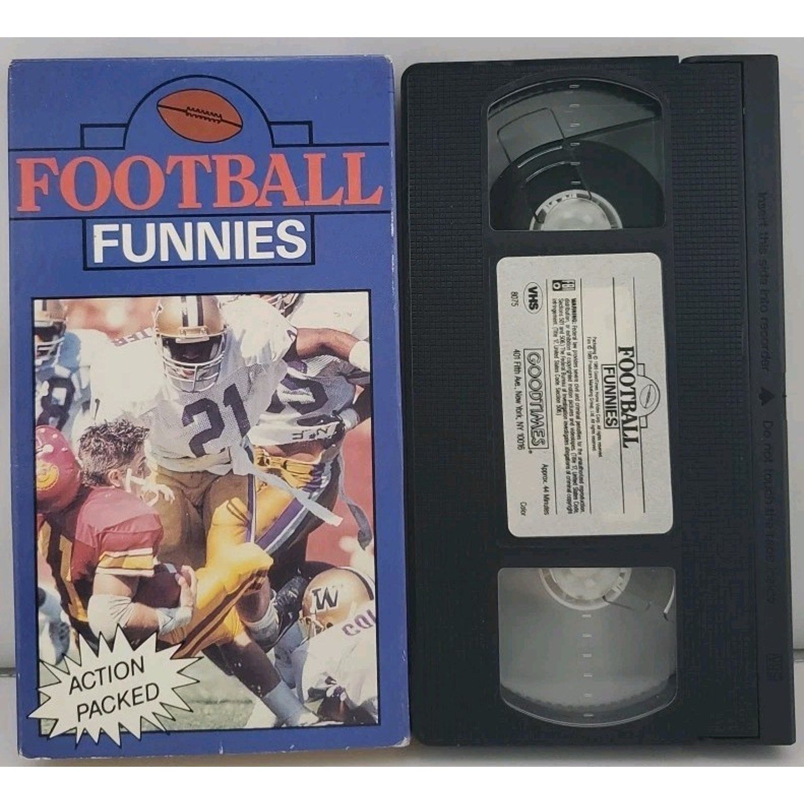 Football Funnies Action Packed Goodtimes Home Video (1987, VHS)