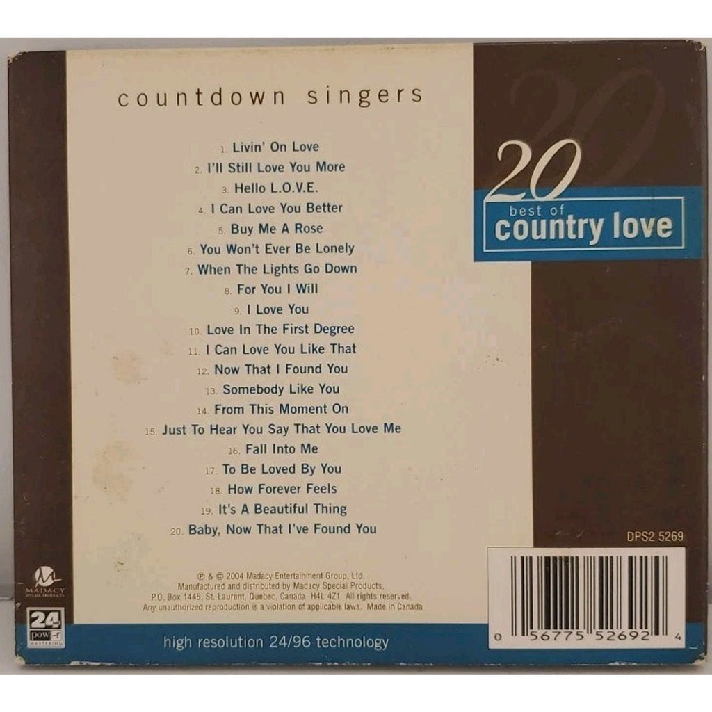 Best of Country Love by Countdown Singers (CD, 2004)