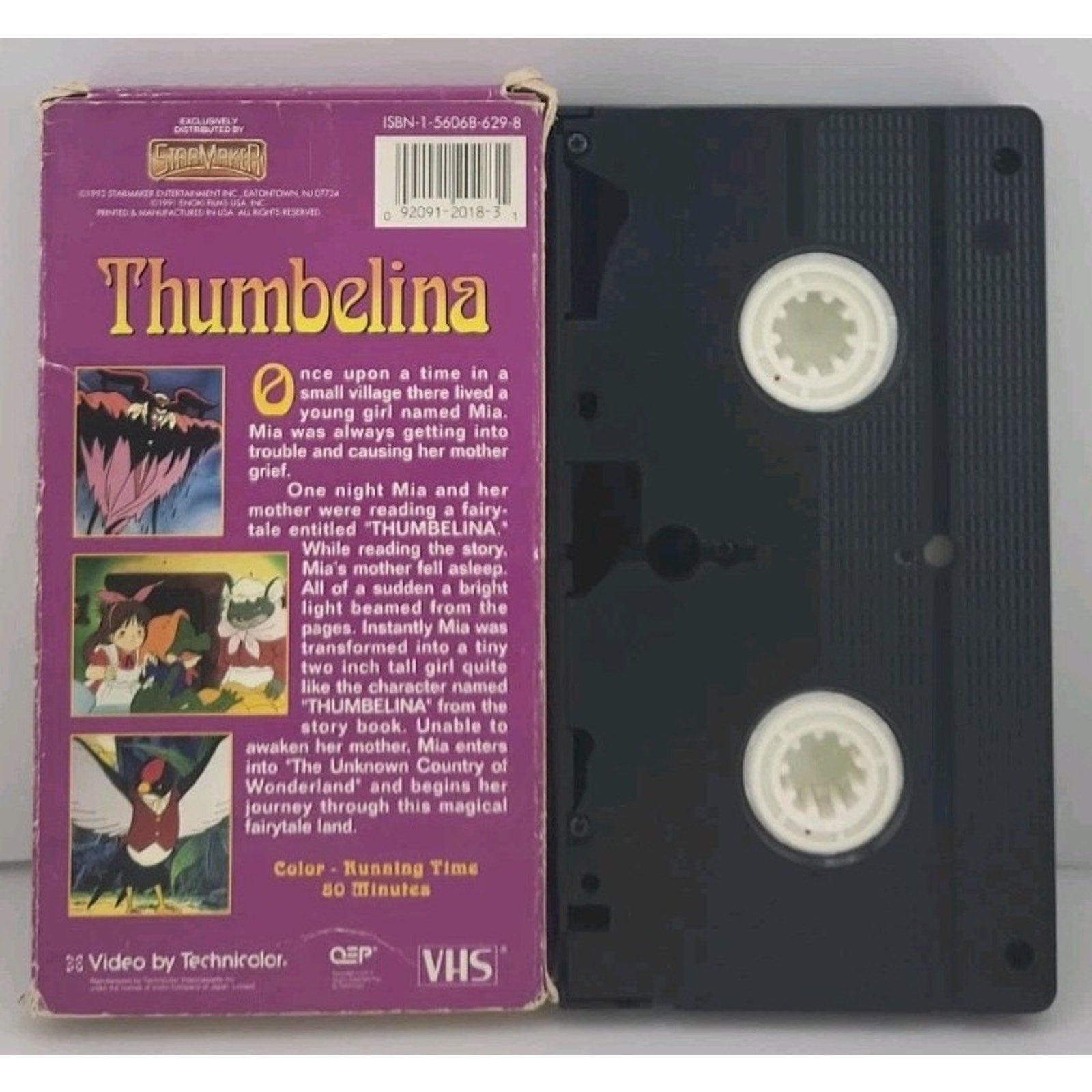 Thumbelina (VHS, 1991) Vintage Cartoon Movie Starmaker