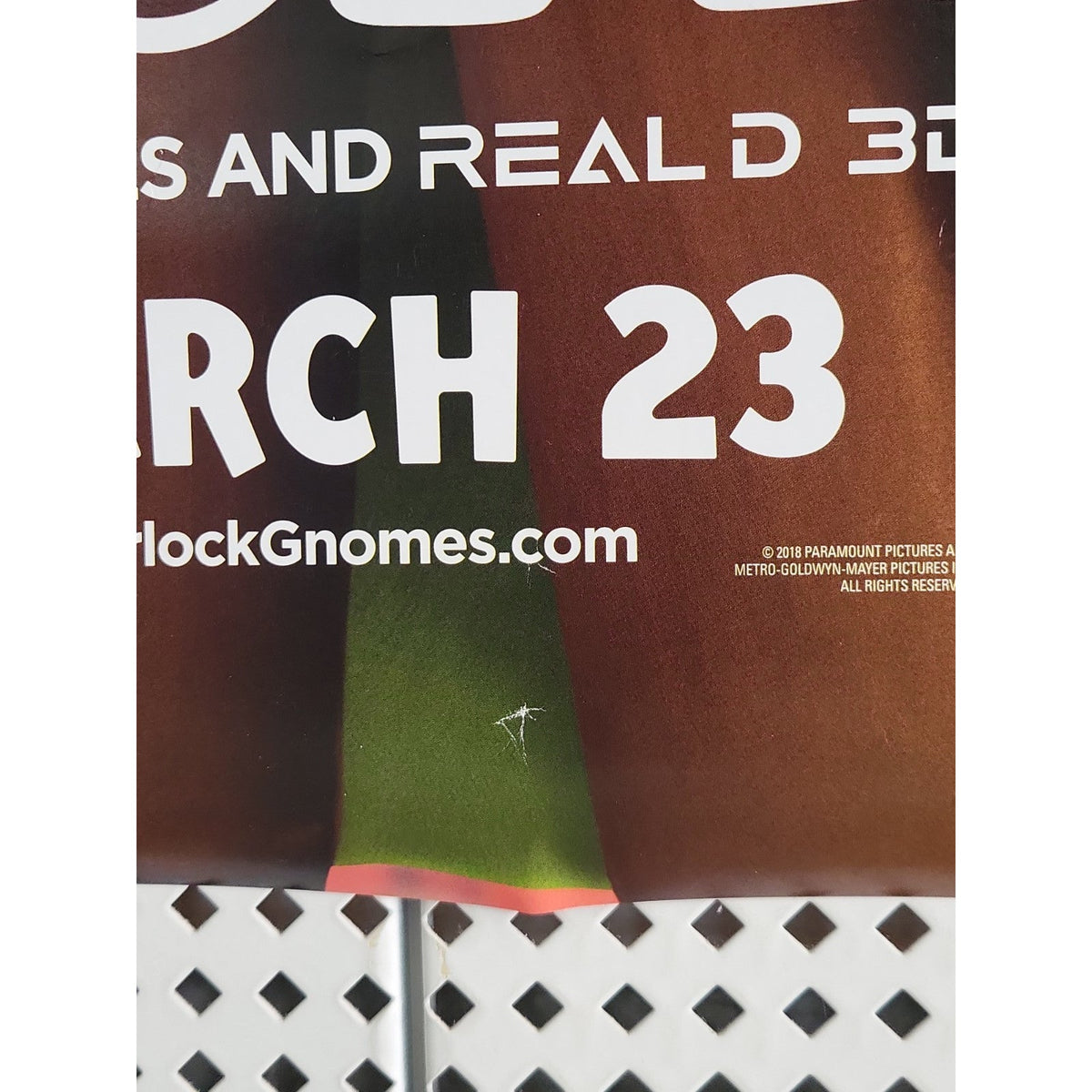 Sherlock Gnomes Movie Poster 2 Sided ORIGINAL Version B 27x40 JOHNNY DEPP