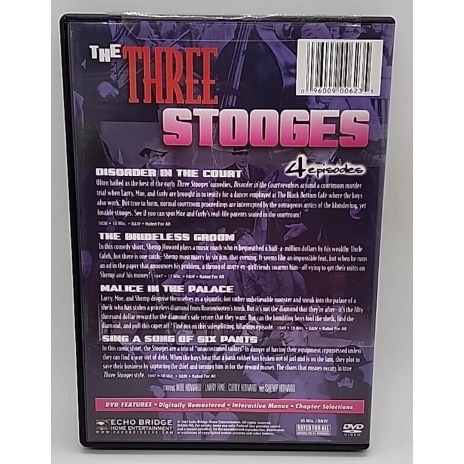 Three Stooges - 4 Episodes (DVD, 2000)