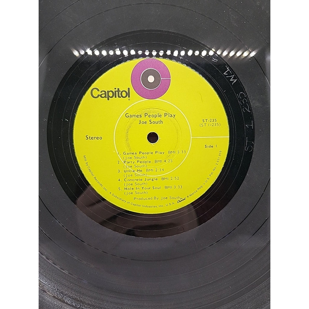 Joe South - Games People Play (ST-235) 1969 Rock 12" (Record)