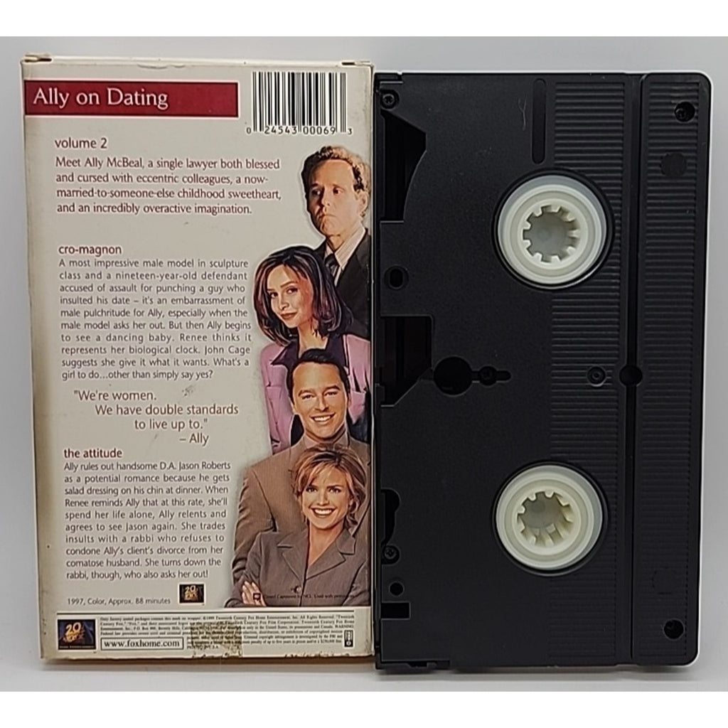 Ally McBeal - Ally on Dating: Cro-Magnon/ The Attitude (VHS, 2000)