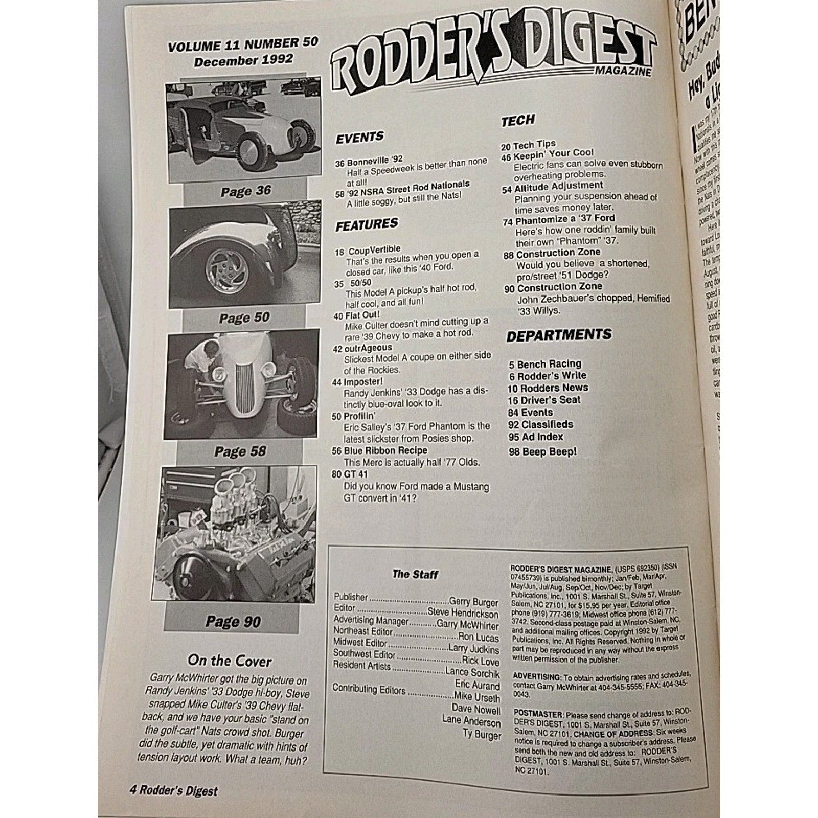 Rodder's Digest Magazine December 1992 Volume 11 Number 50
