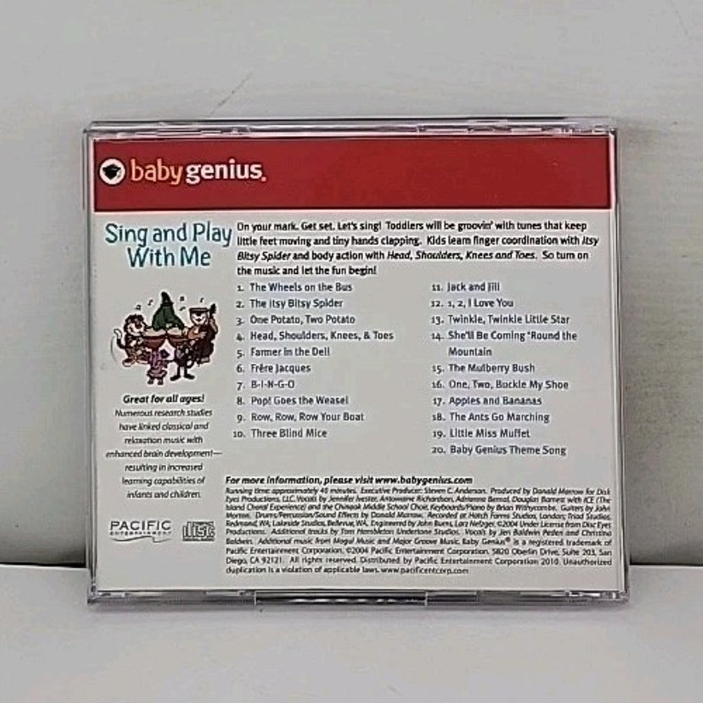 Baby Genius - Sing and Play With Me CD 2004 Kids Songs Pacific Entertainment