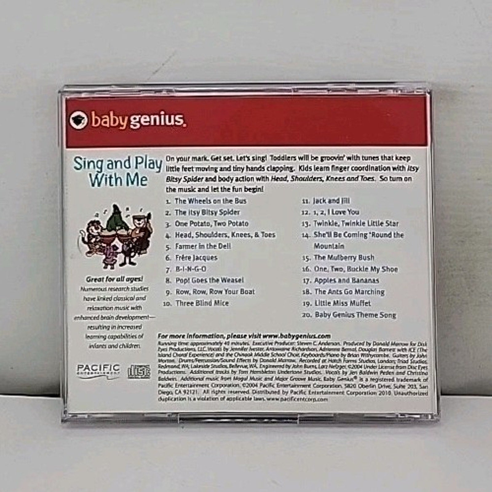 Baby Genius - Sing and Play With Me CD 2004 Kids Songs Pacific Entertainment