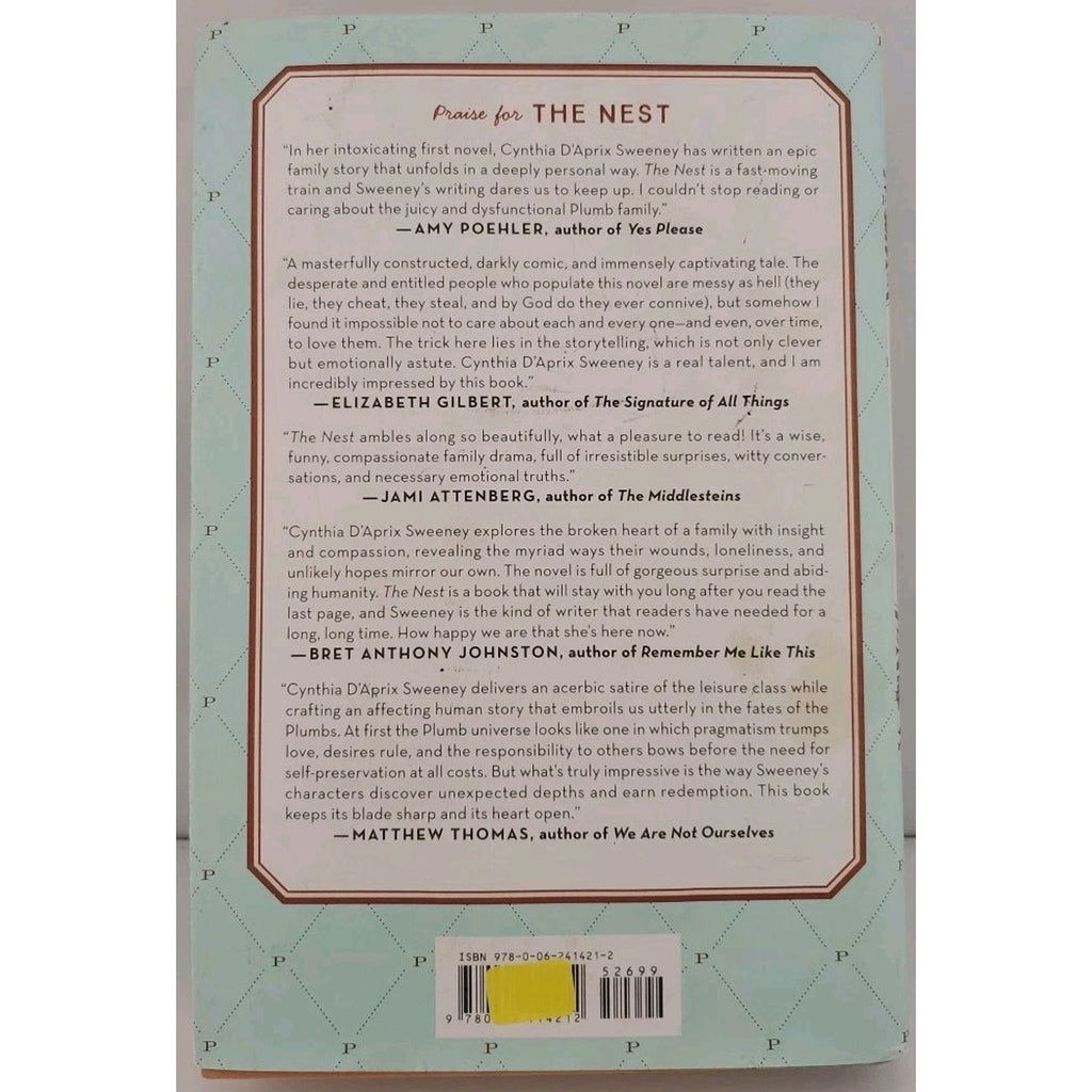 Nest by Cynthia D'Aprix Sweeney (2016, Hardcover)