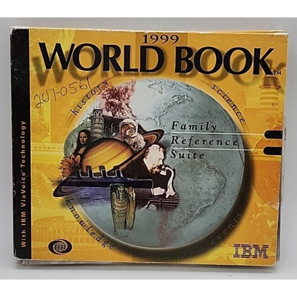 1999 World Book Family Reference Suite IBM CD ROM History Science MISSING DISC 1