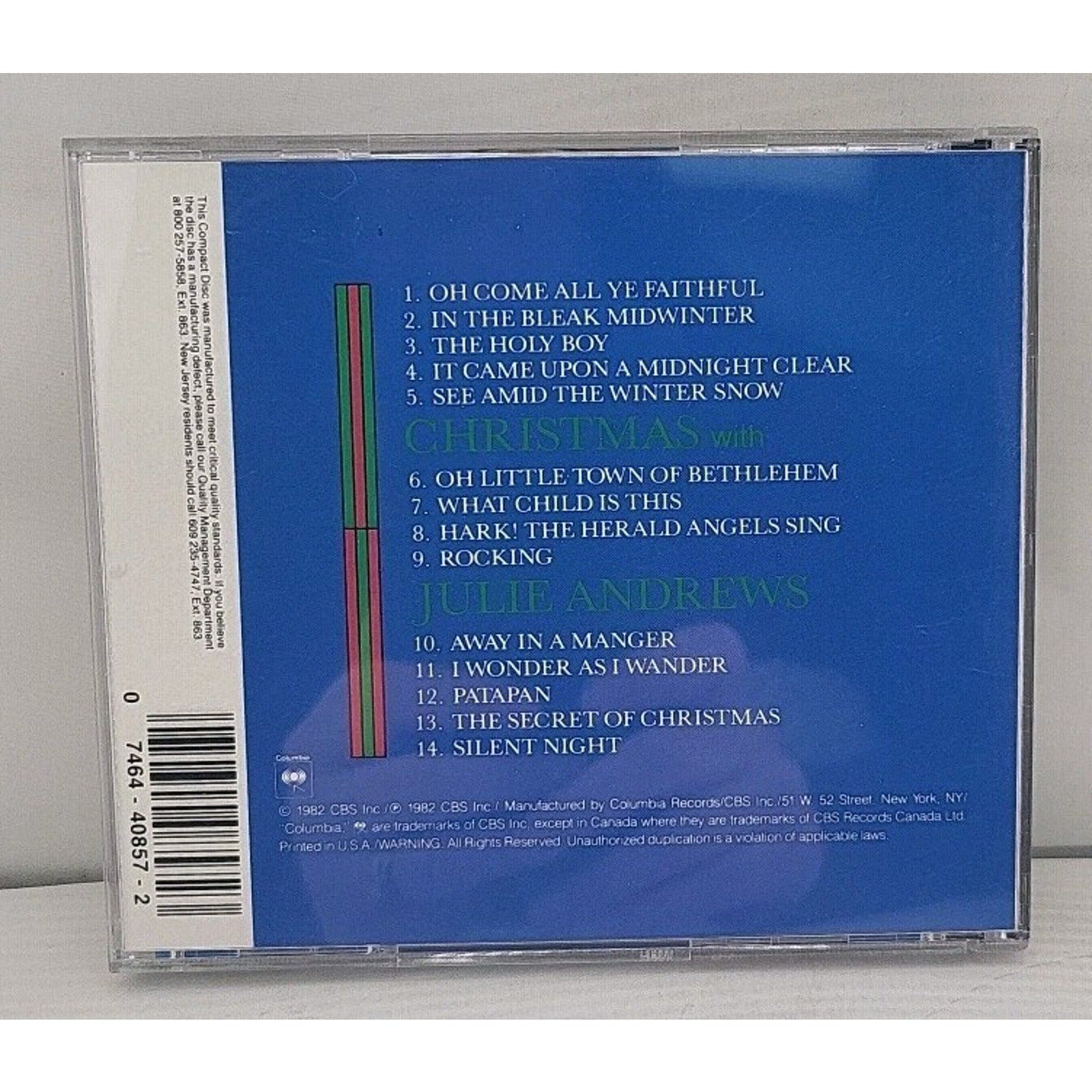 Christmas With Julie Andrews Music (CD)