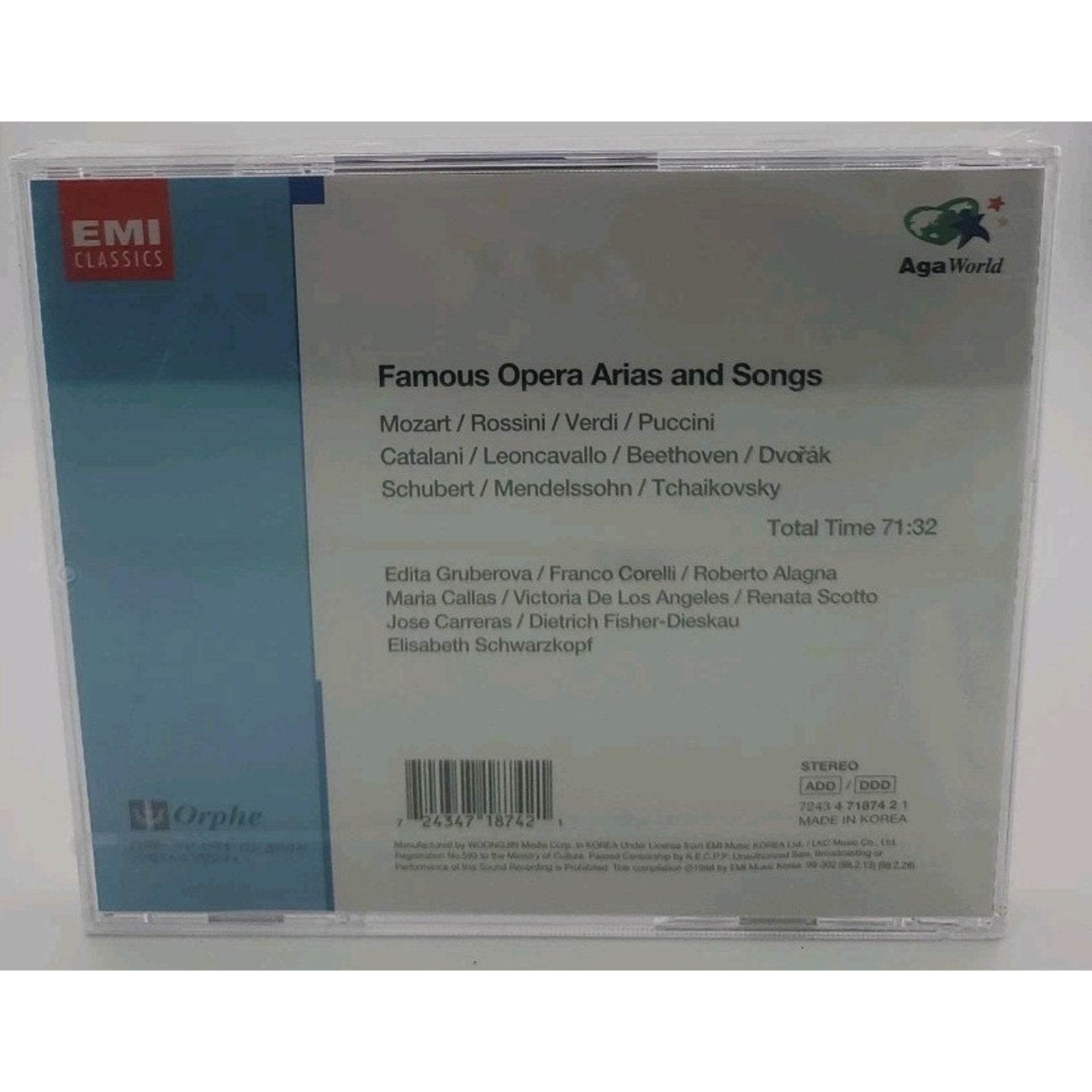 Famous Opera Arias And Songs (CD) *Brand New*
