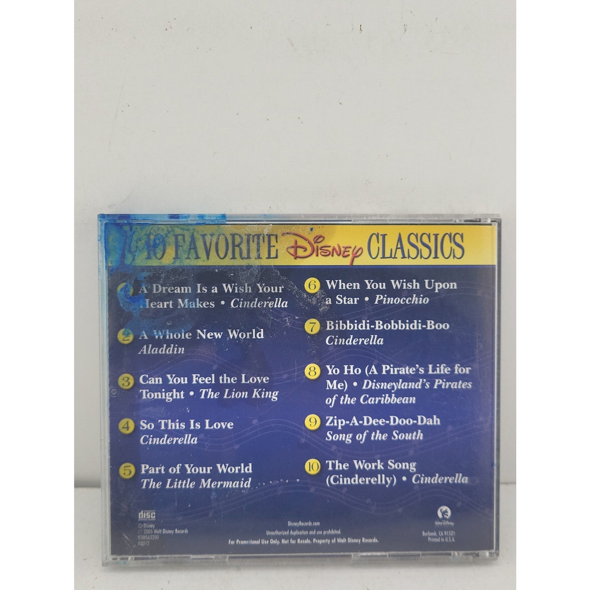 10 Favorite Disney Classics CD
