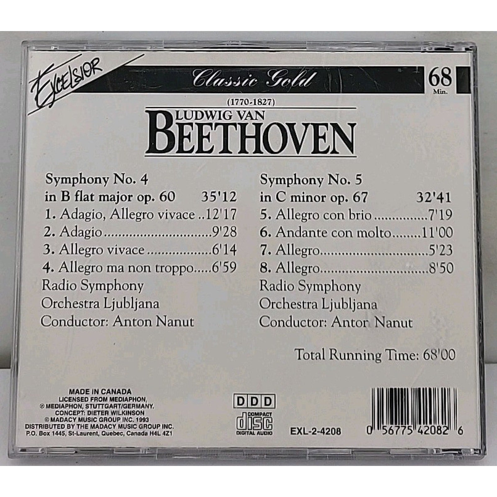 Beethoven: Symphonies No. 4 & 5 (CD)