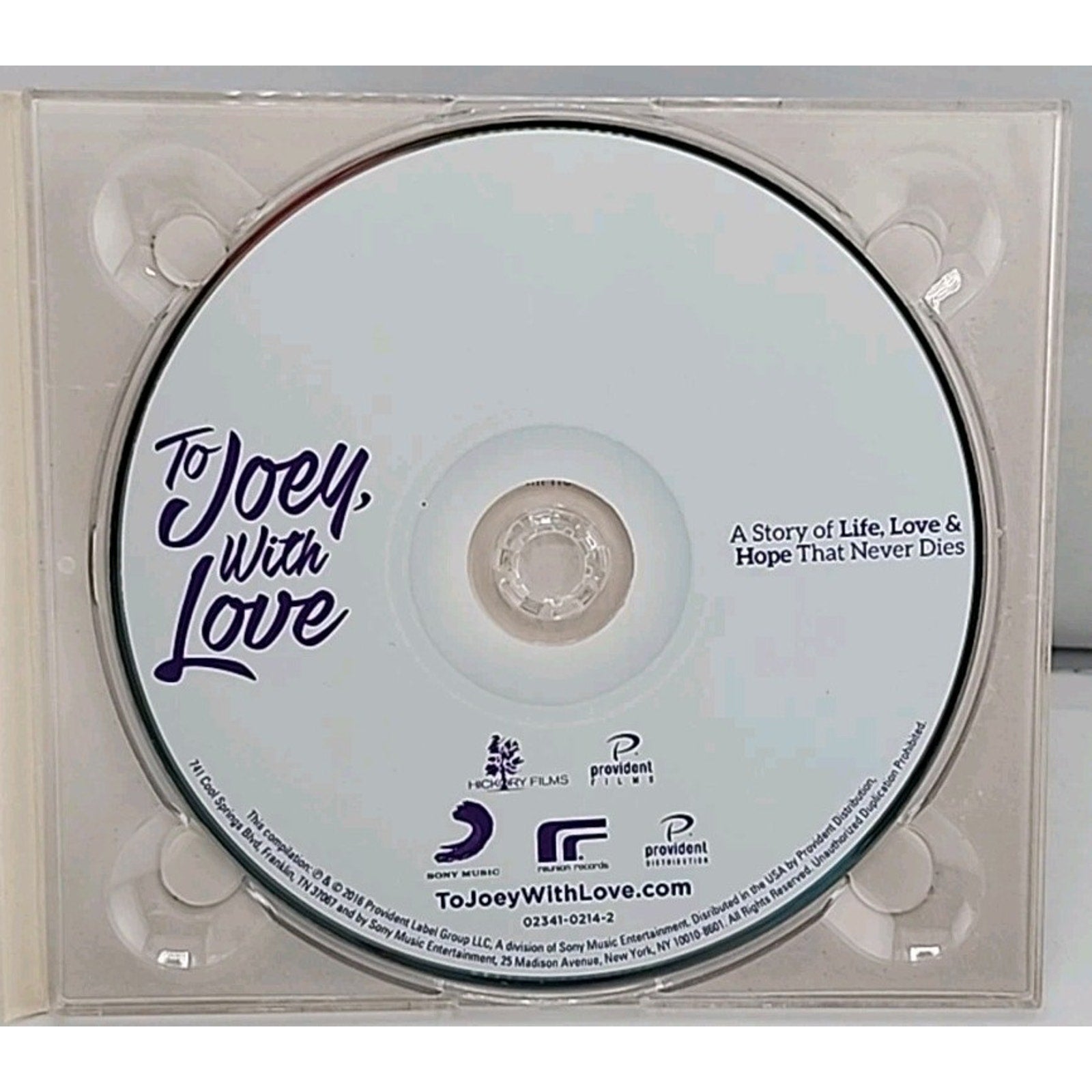 To Joey, with Love (Original Movie Soundtrack) by Various (CD, 2016)