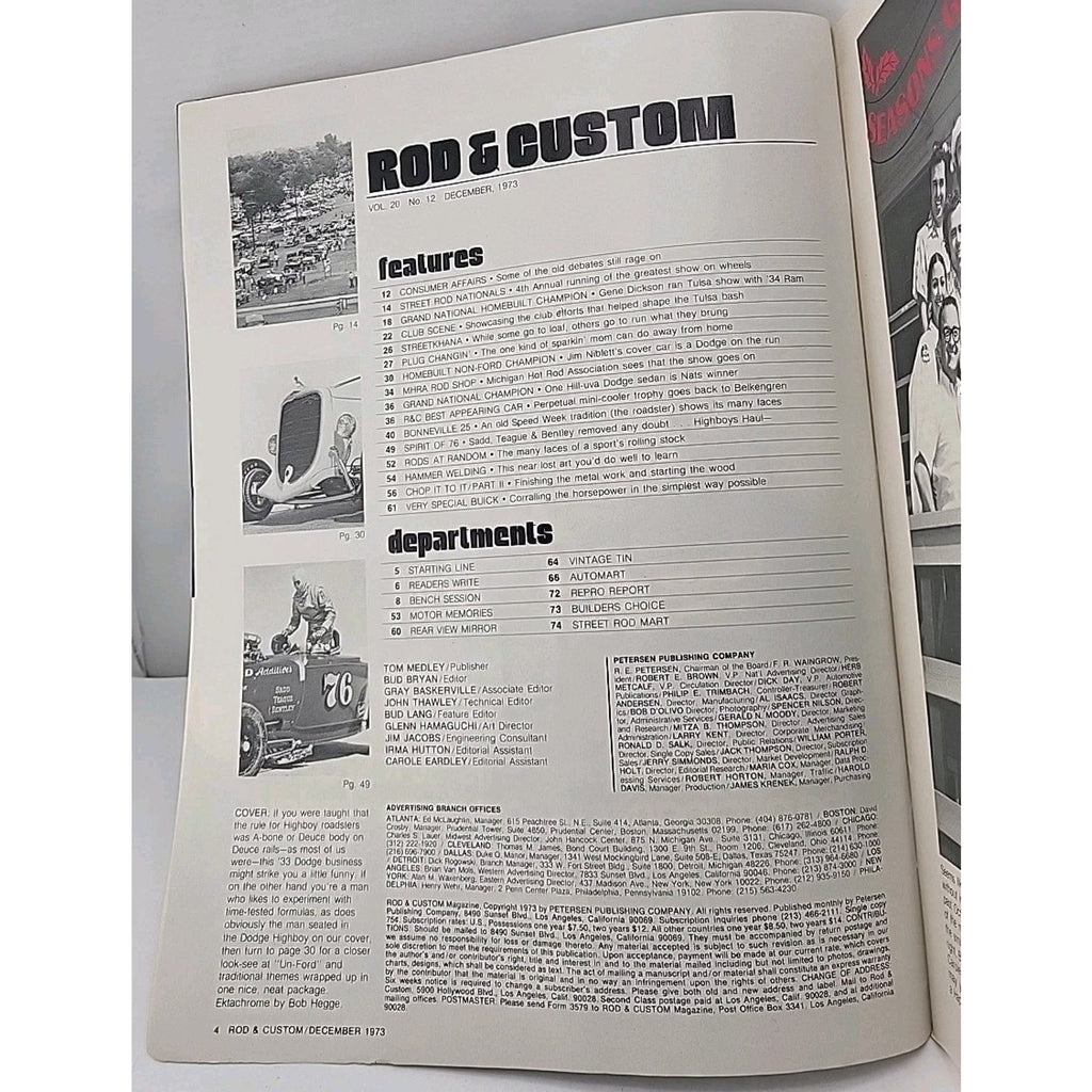 Rod & Custom Magazine - December 1973 - Vol. 20 No. 12