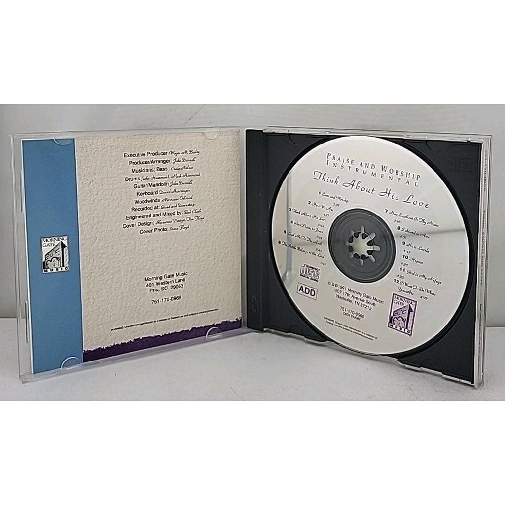 Praise and Worship Instrumental Think About His Love - Morning Gate Music - CD