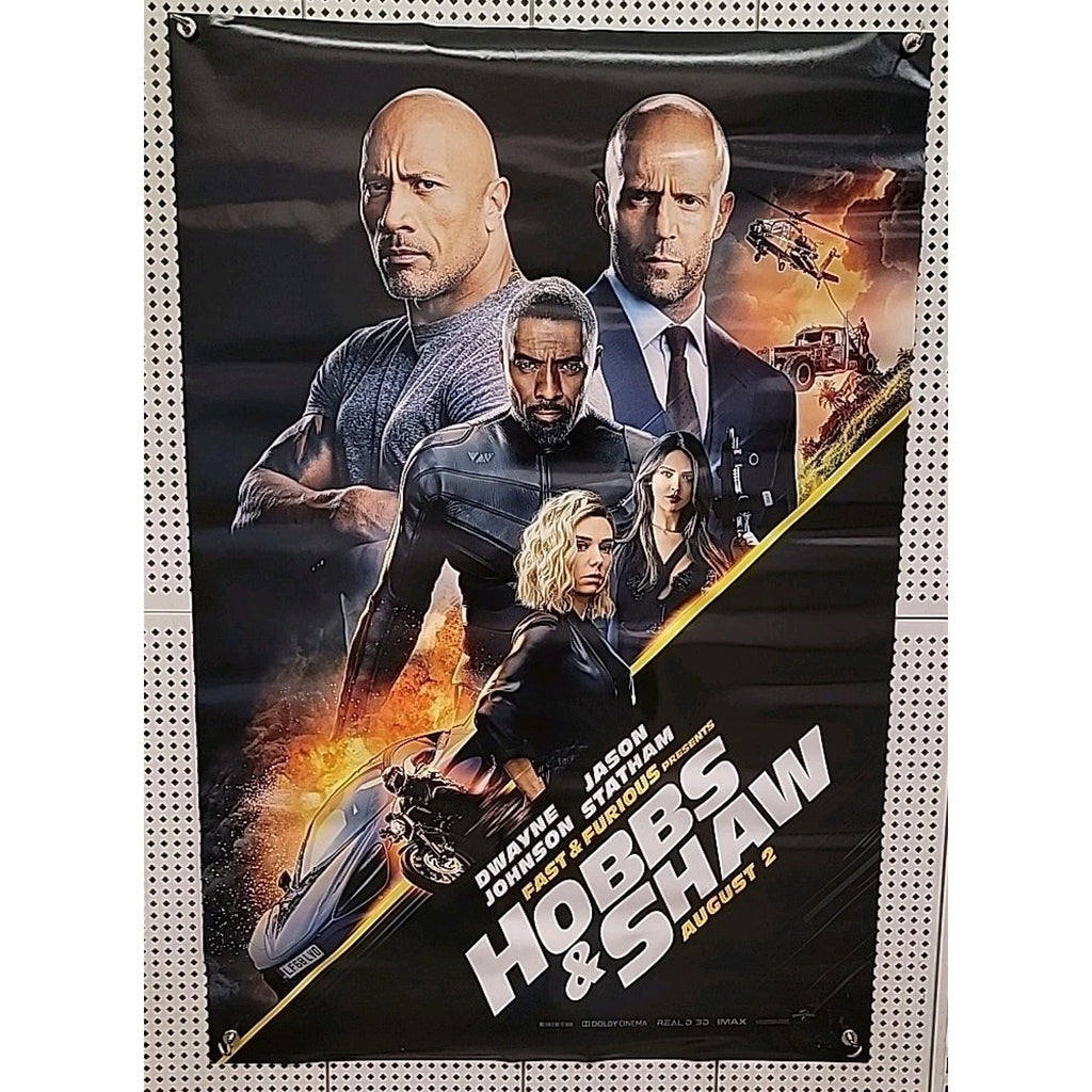 Hobbs & Shaw Movie Poster 27x40 D/S Dwayne Johnson Jason Statham Idris Elba
