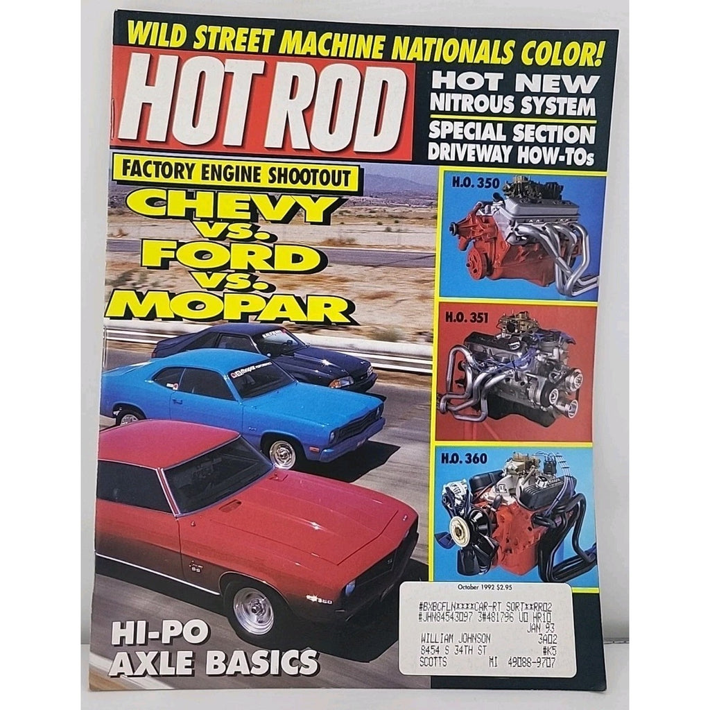 Hot Rod Magazine October 1992