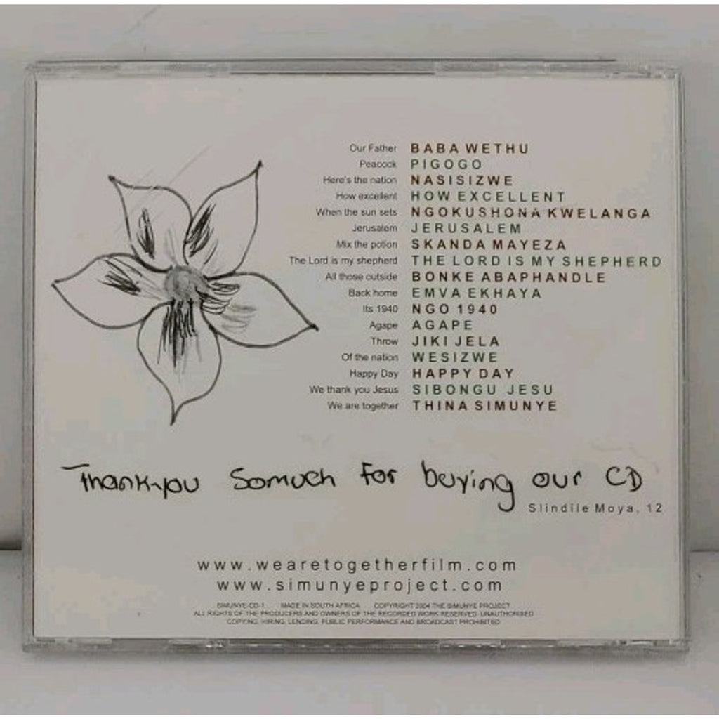 Thina Simunye We Are Together Traditional Zulu Songs Of The Children Of Agape CD