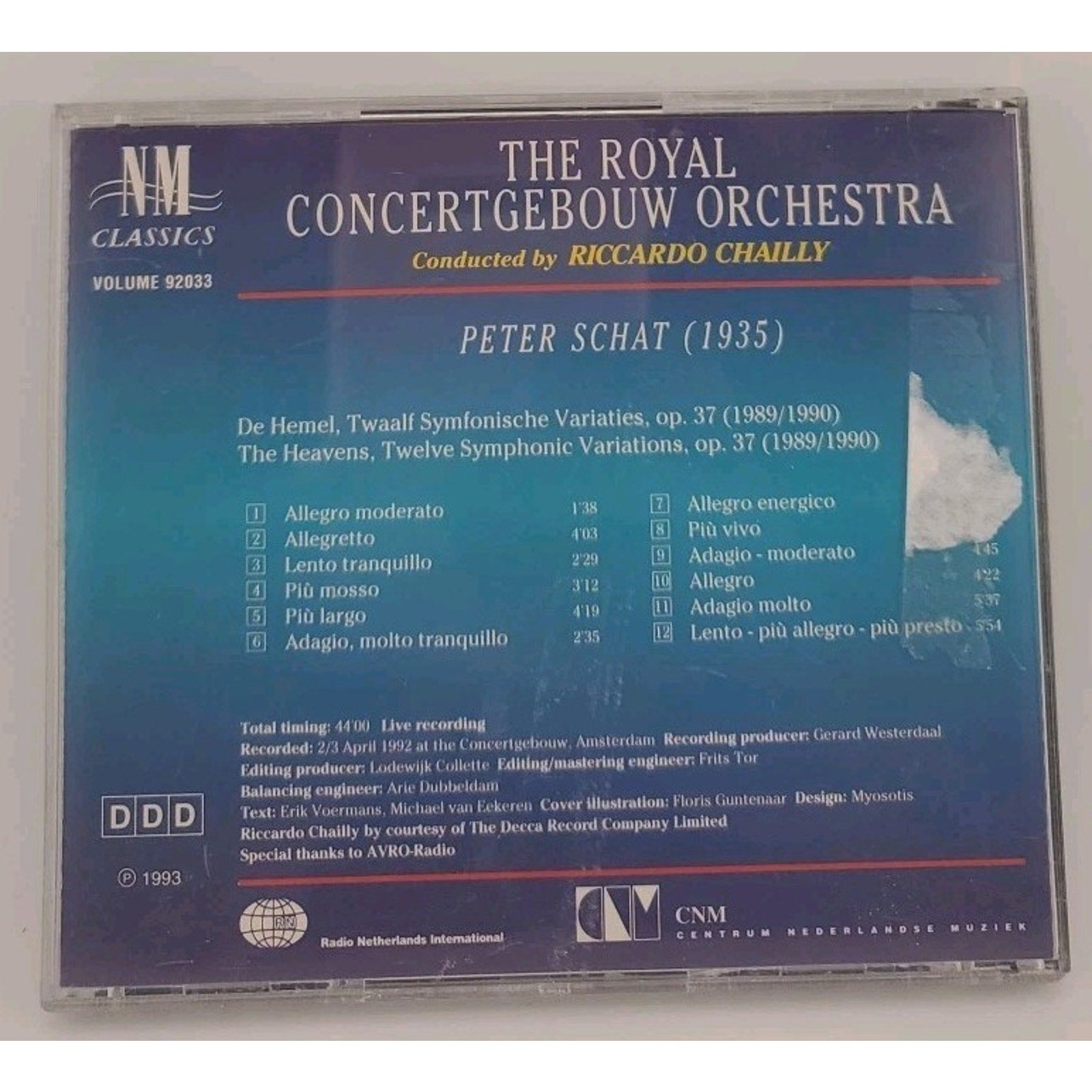 The Royal Concertgebouw Orchestra, Riccardo Chailly, Live, 1993 (CD)