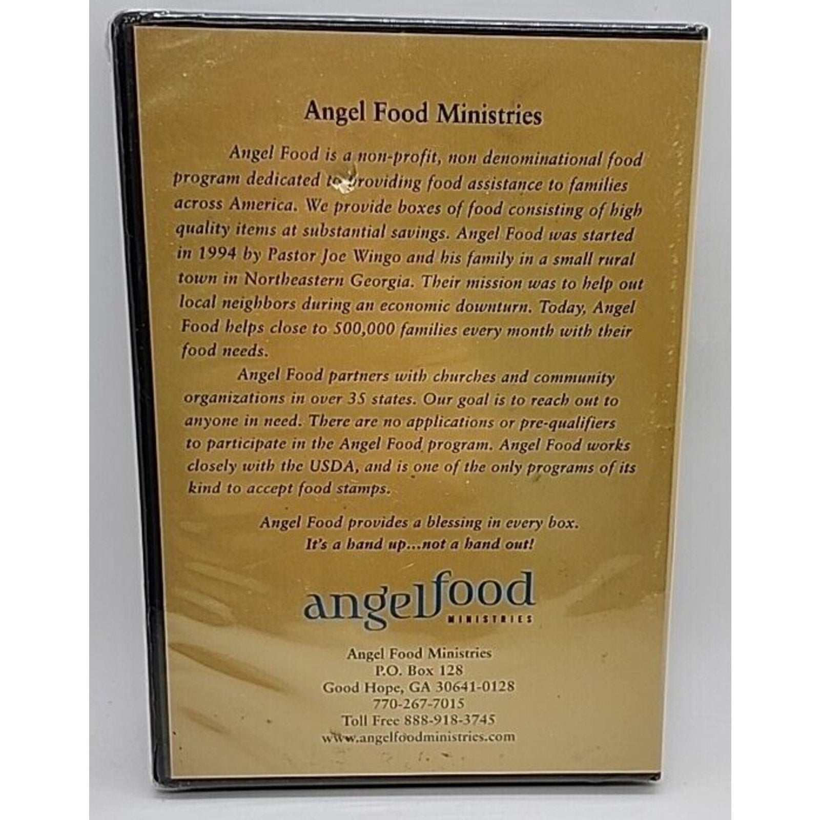 Close To Home Angel Food Ministries Neighbors Helping Neighbors DVD *Brand New*