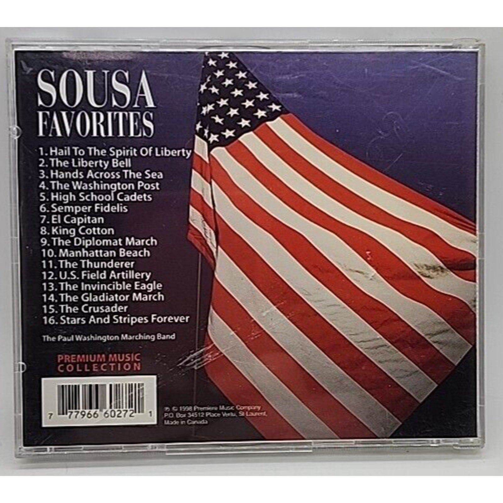Sousa Favorites by Paul Washington (CD, 1998)