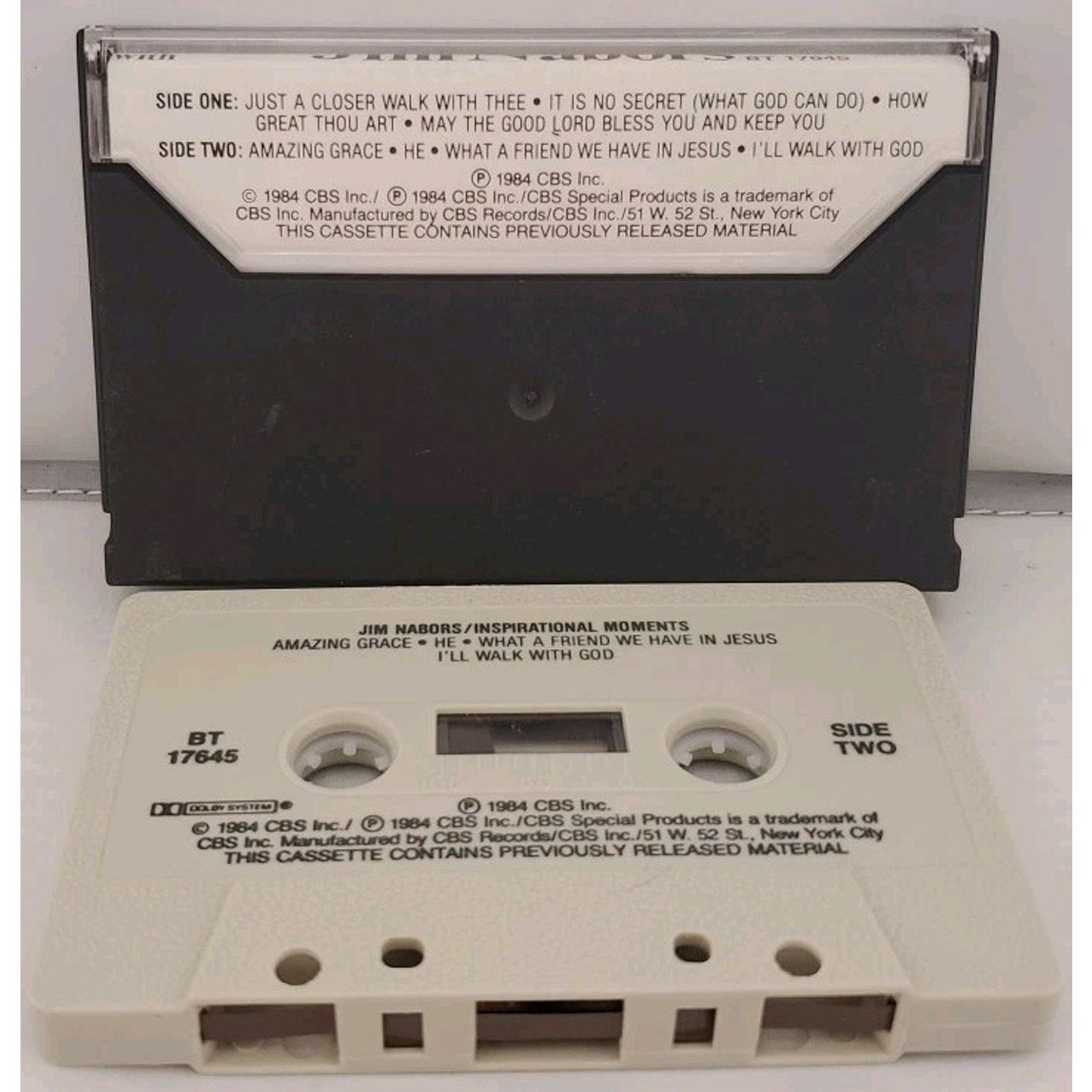 Jim Nabors "Inspirational Moments" 1984 Cassette CBS BT17645