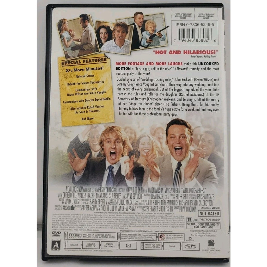 Wedding Crashers (Blockbuster DVD, 2005)