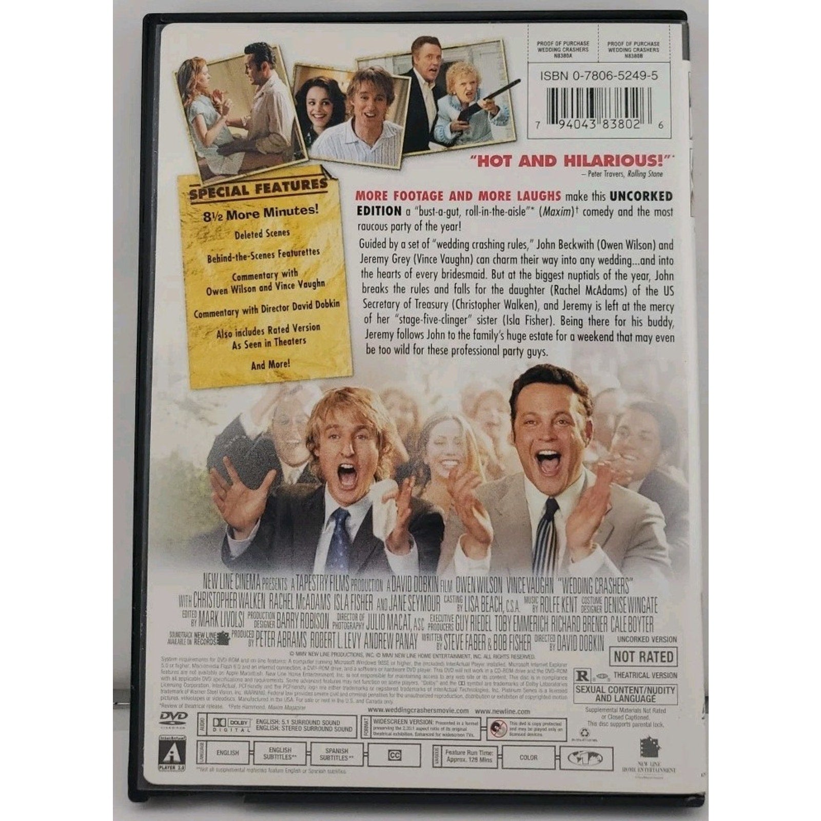 Wedding Crashers (Blockbuster DVD, 2005)