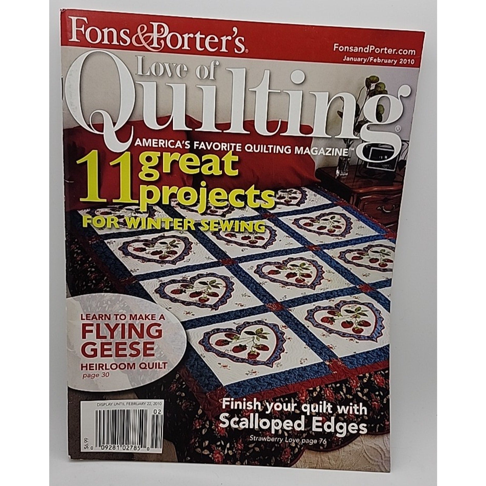 Fons & Porter's Love Of Quilting Magazine Scalloped Edges Jan / Feb, 2010