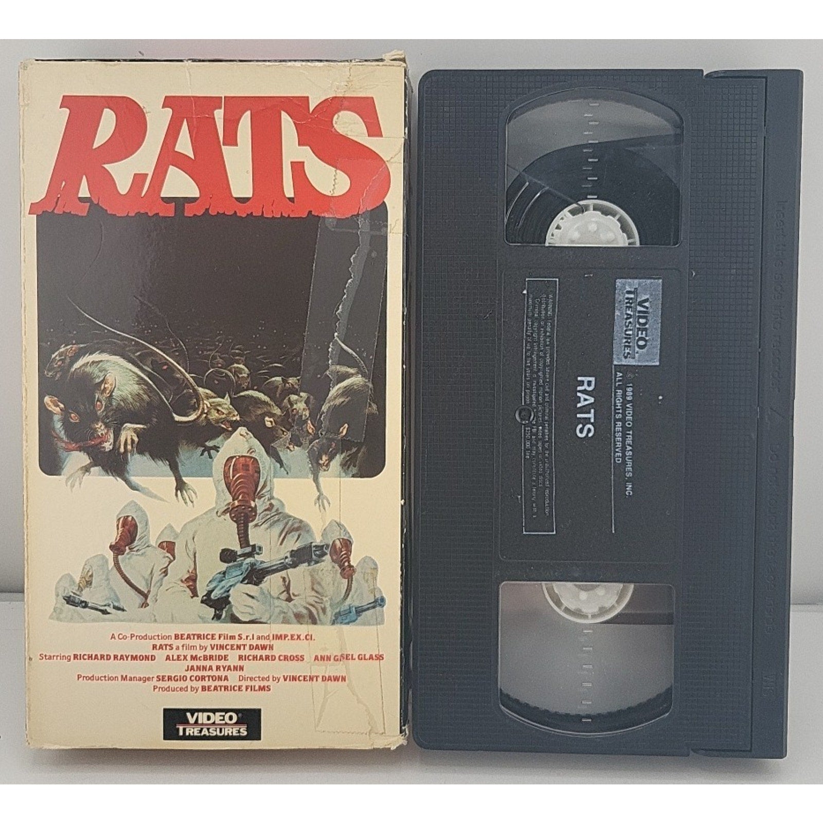 Rats Bruno Mattei Horror 1986 Lightning Video VHS Vincent Dawn