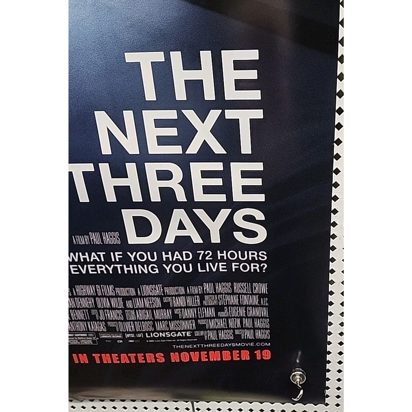 The Next Three Days Original 27x40 D/S Movie Poster 2010