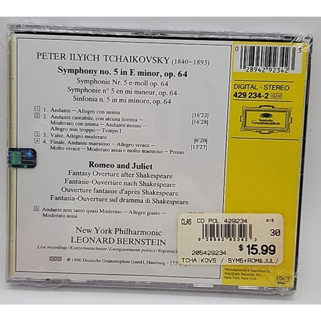 Sym 5/Romeo & Juliet by Leonard Bernstein (CD, 1990) *Brand New*