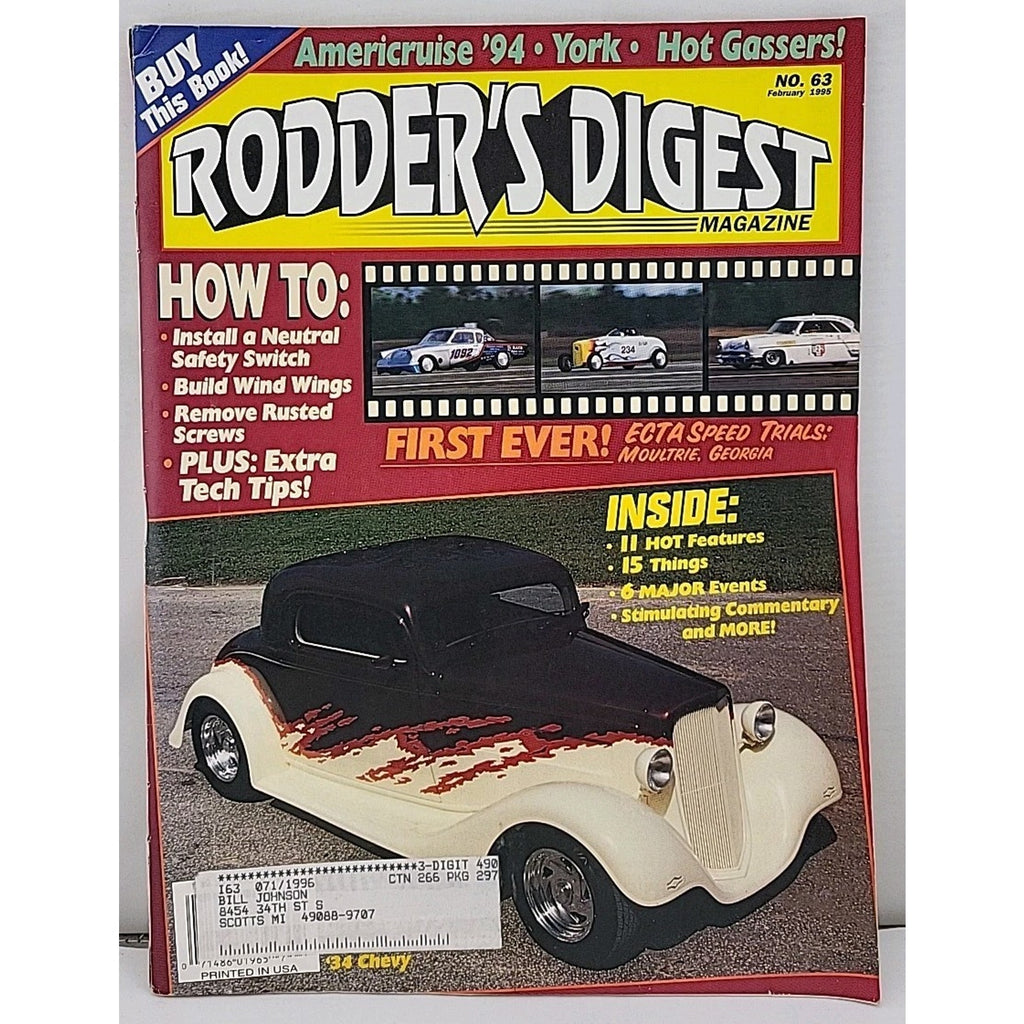 Rodder's Digest Magazine February 1995 Volume 14 Number 63