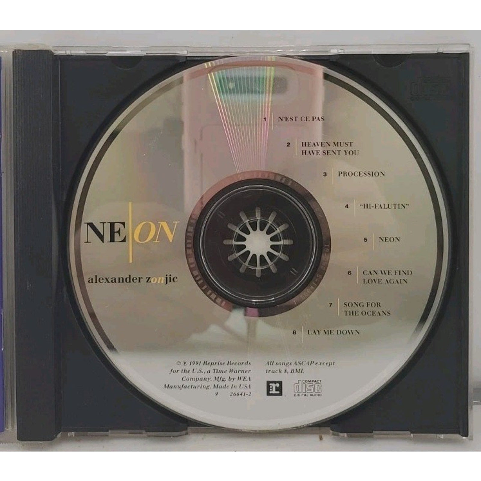 Neon by Alexander Zonjic (CD, Aug-1991, Reprise)