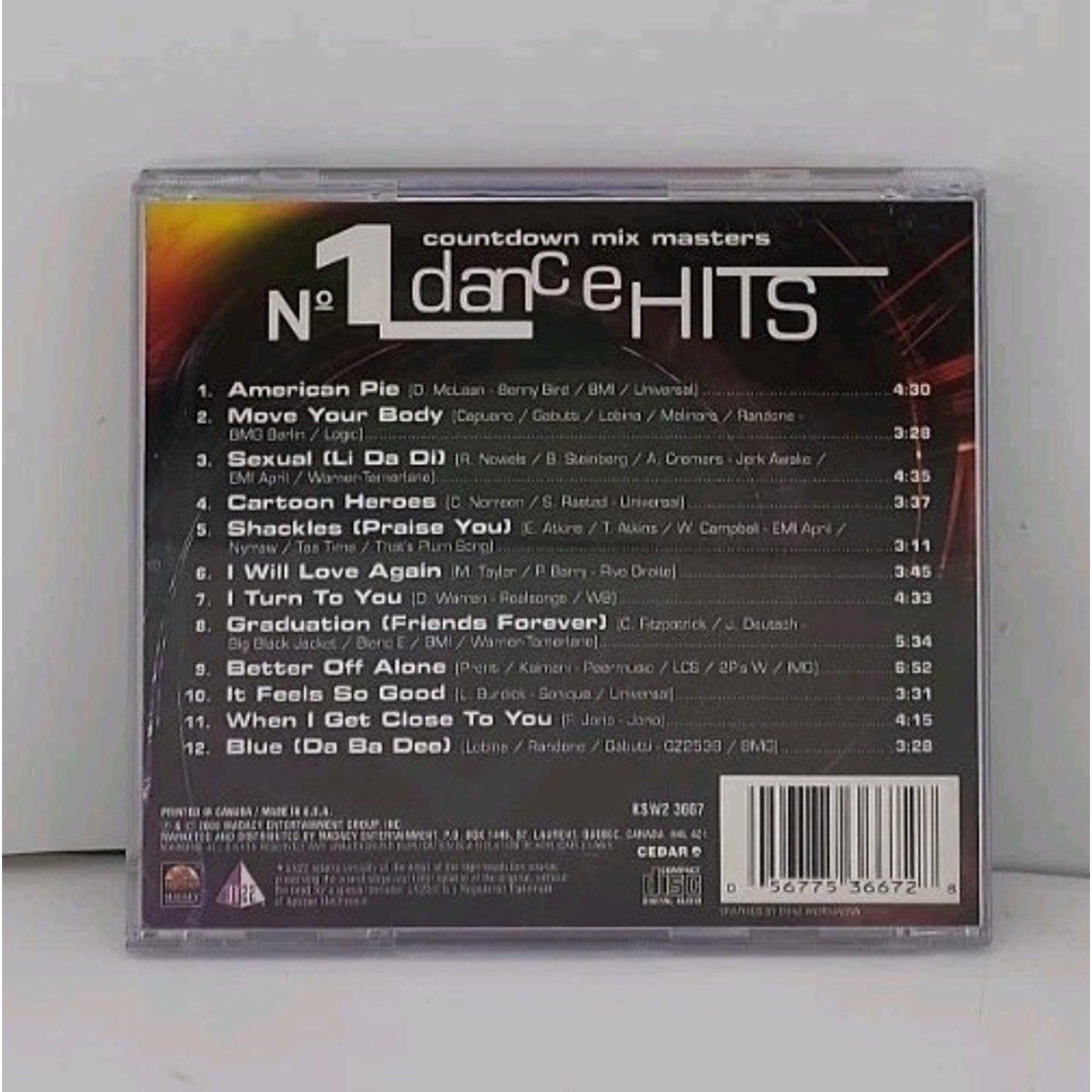 Number 1 Dance Hits, Vol. 1 by Countdown Mix Masters (CD, 2000, Madacy)