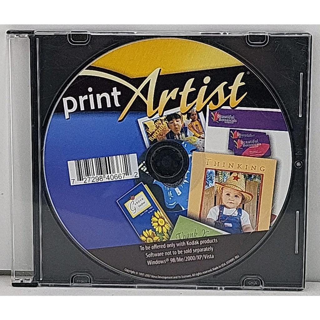 NOVA Development Print Artist DTP Software CD Windows 98/Me/2000/XP/Vista